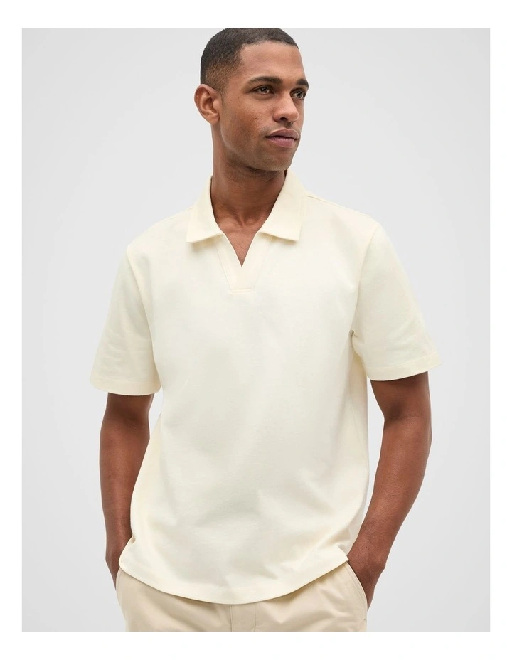 Tee Polo in Off White image 1