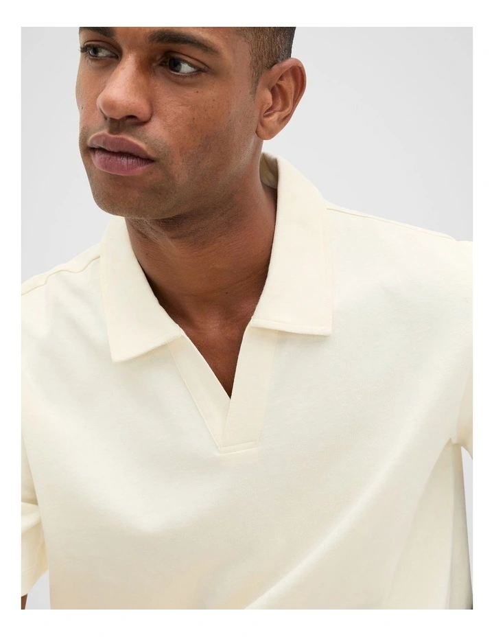 Tee Polo in Off White image 4