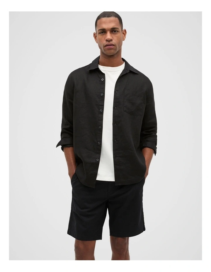 Linen Everyday Shirt in True Black image 1