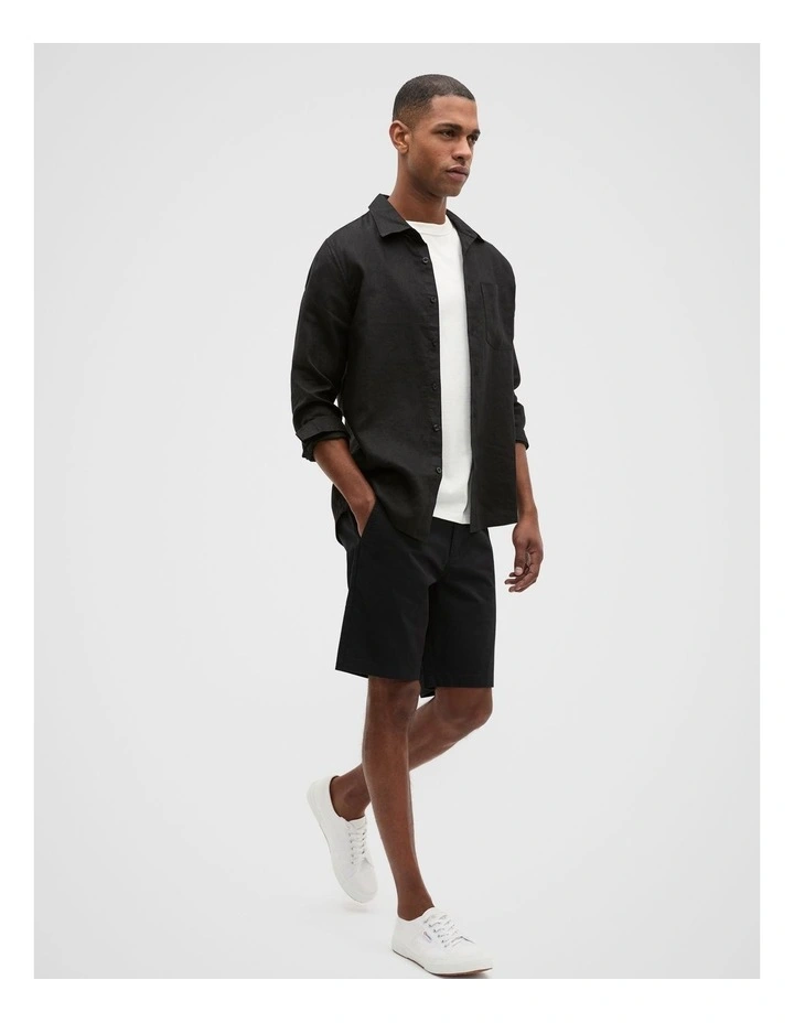Linen Everyday Shirt in True Black image 4