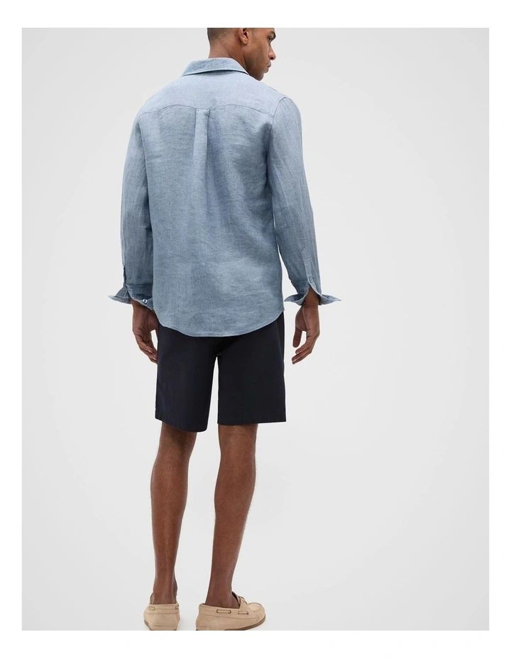 Chambray Linen Shirt in Sailor image 2