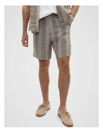 Linen Short in Cocoa