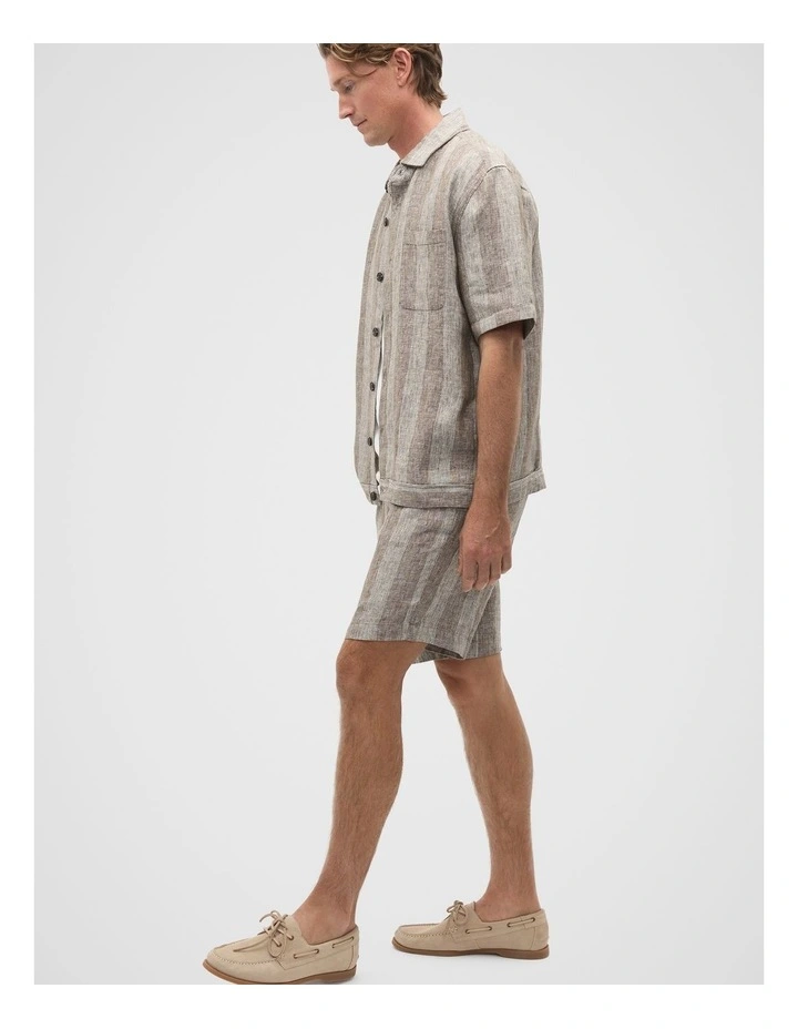 Linen Short in Cocoa image 3