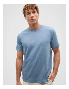 Textured Tee in Sailor