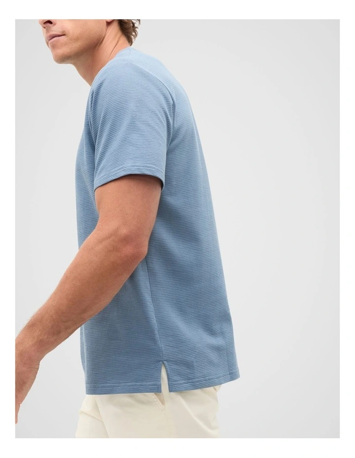 Textured Tee in Sailor image 3