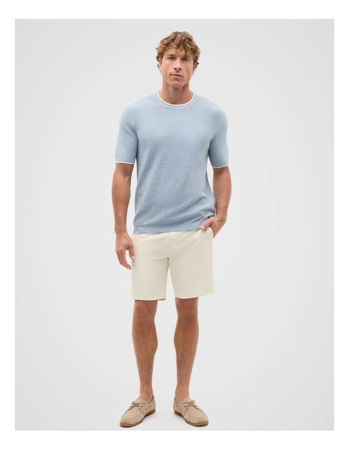 Twisted Yarn Knit Tee in Sailor image 1