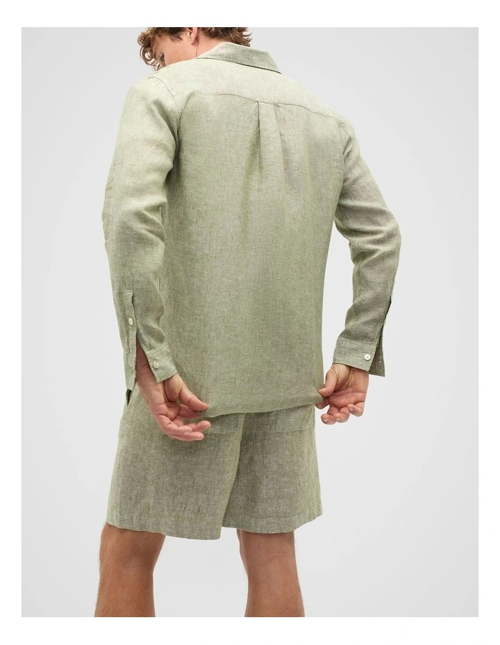 Linen Everyday Shirt in Green Apple image 2