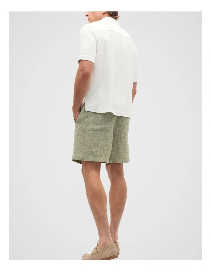 Short Sleeve Textured Shirt in Off White image 2