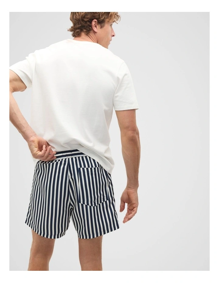 Stripe Swim Short in Midnight Blue image 2