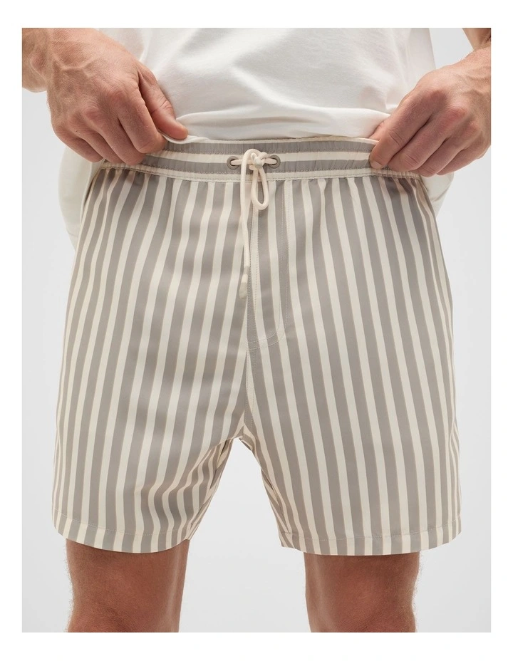 Stripe Swim Short in Almond image 4