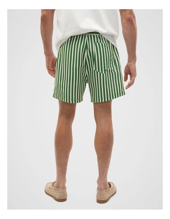 Stripe Swim Short in Pea Green image 2