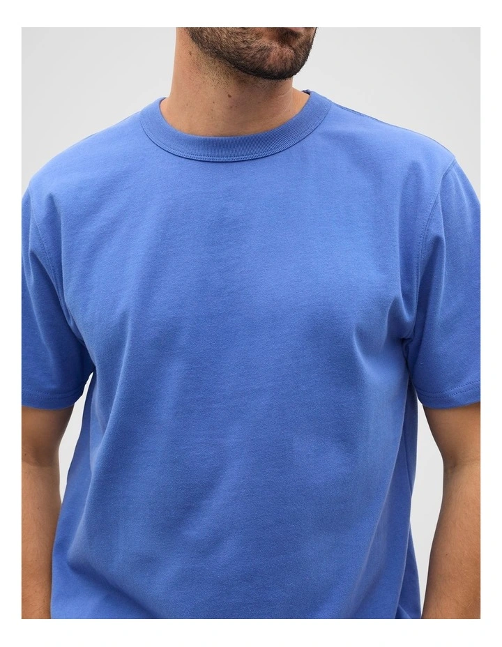 Crew Tee in Cobalt Blue image 3