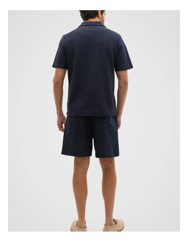 Half Zip Polo in Midnight Blue image 2