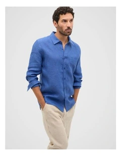 Linen Everyday Shirt in Cobalt