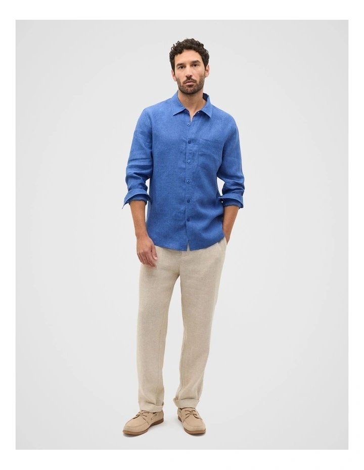 Linen Everyday Shirt in Cobalt image 3