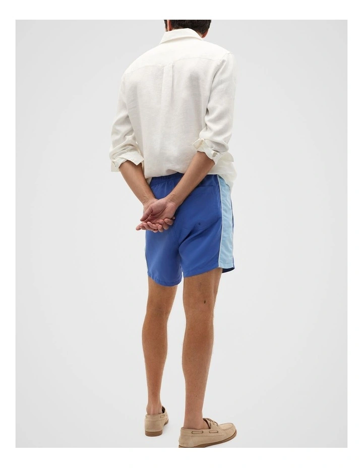 Panel Swim Short in Cobalt image 2