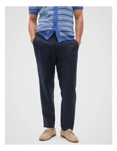 Linen Trouser in Midnight Blue