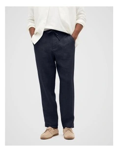 Linen Trouser in Midnight Blue