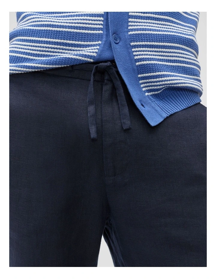 Linen Trouser in Midnight Blue image 3