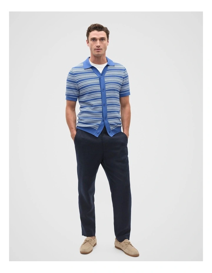 Linen Trouser in Midnight Blue image 4