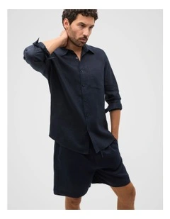 Linen Everyday Shirt in Midnight Blue