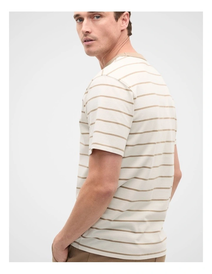 Crew Stripe Tee in Dark Stone image 2