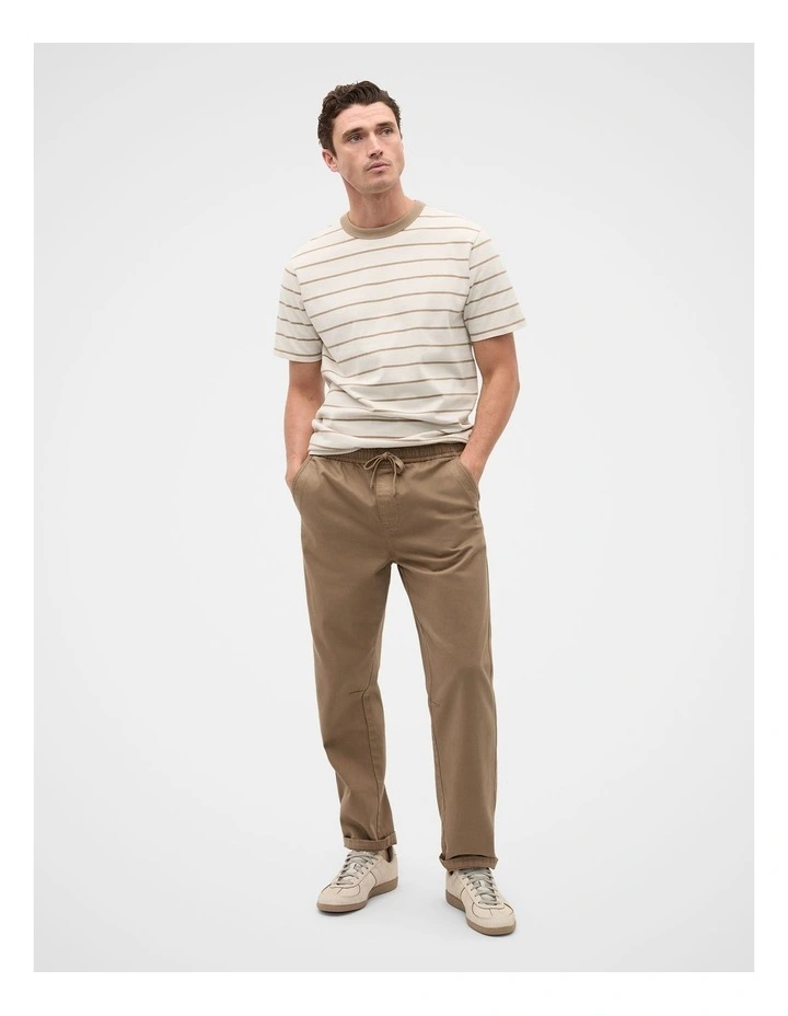 Crew Stripe Tee in Dark Stone image 4