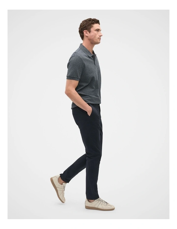 Textured Polo in Midnight Blue image 3