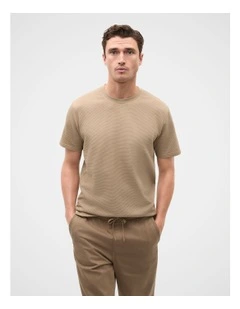 Textured Tee in Dark Stone