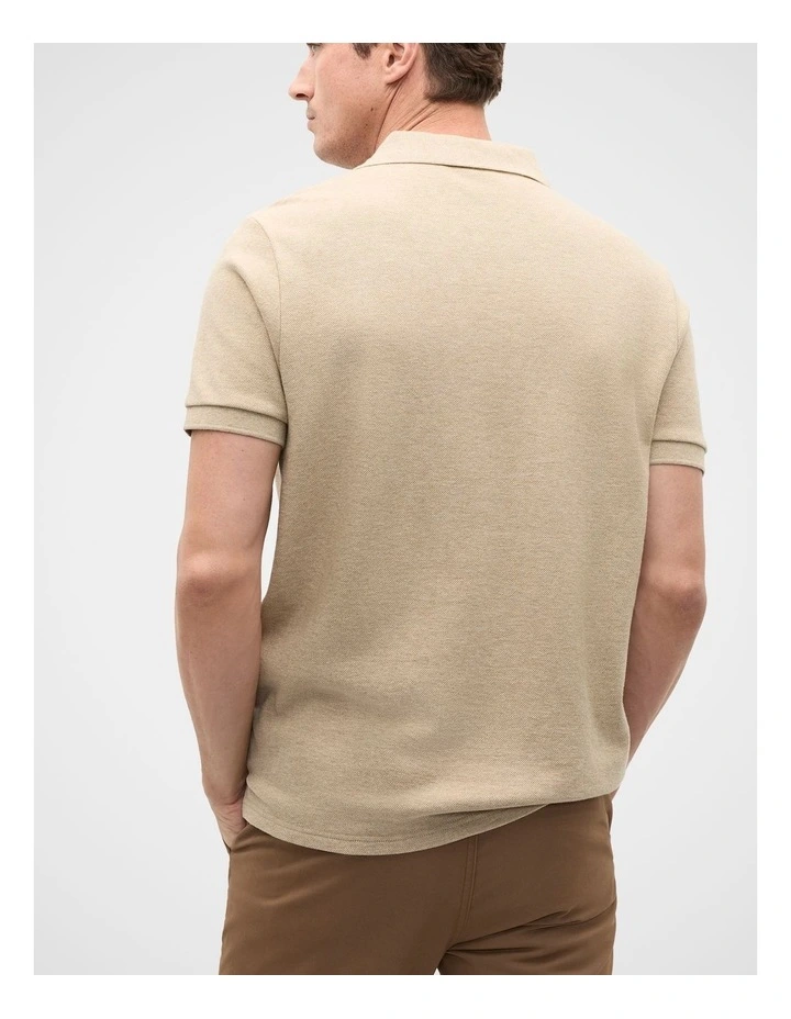 Textured Polo in Dark Stone image 2