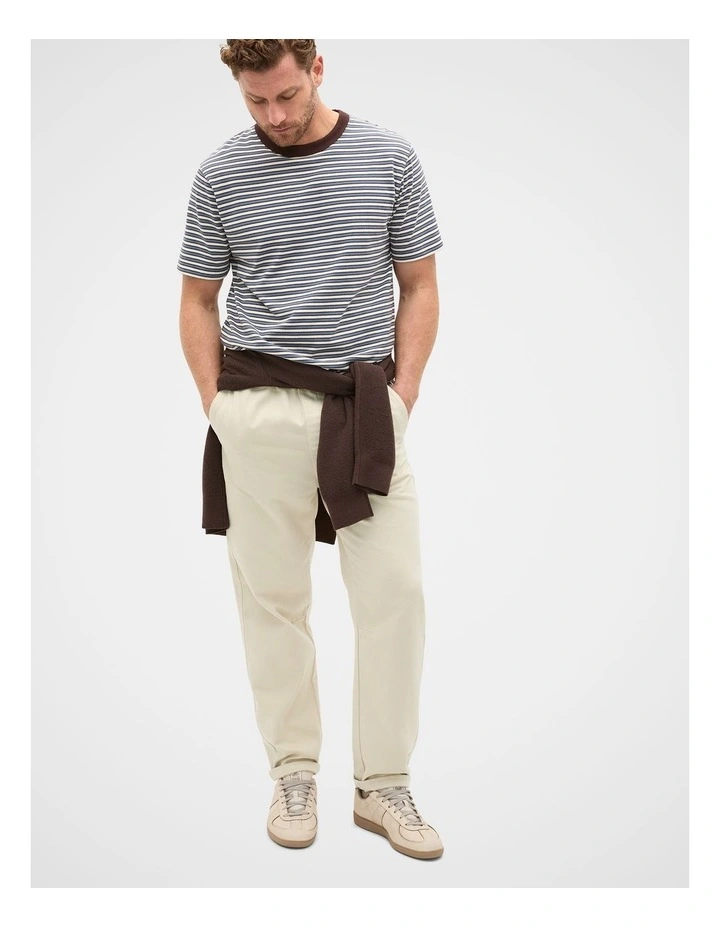 Crew Stripe Tee in Multi Choc Stripe image 3