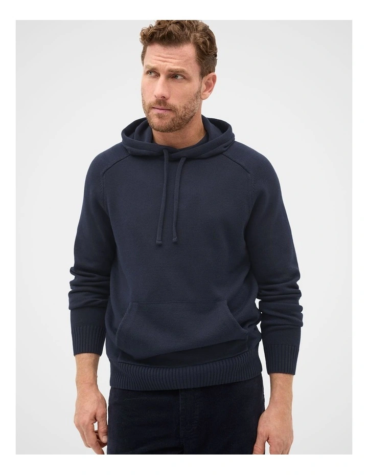Cotton Hoodie in Blue image 1