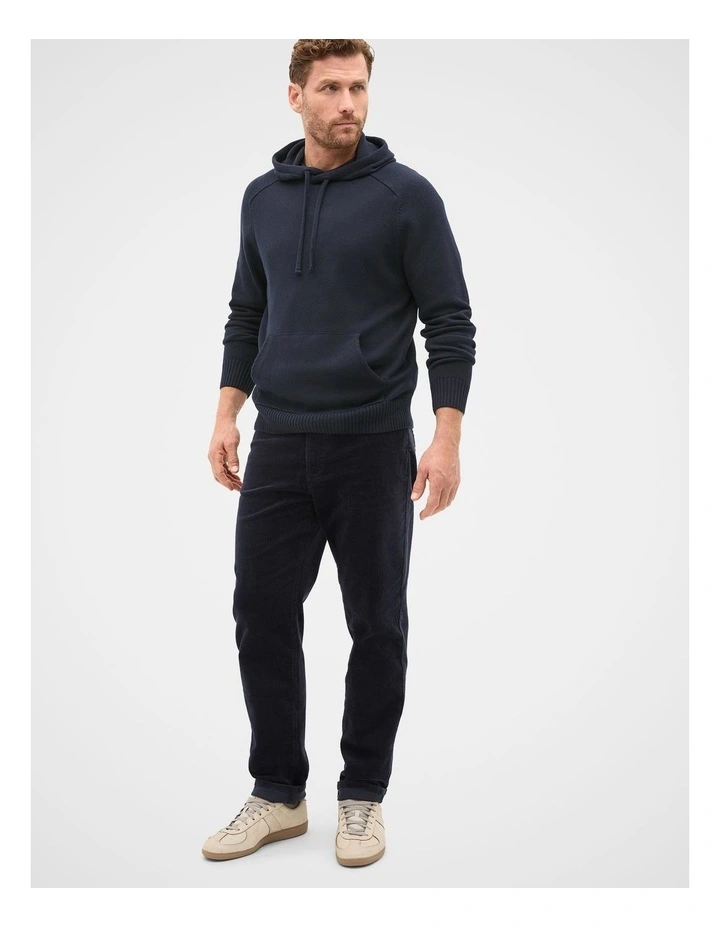 Cotton Hoodie in Blue image 3