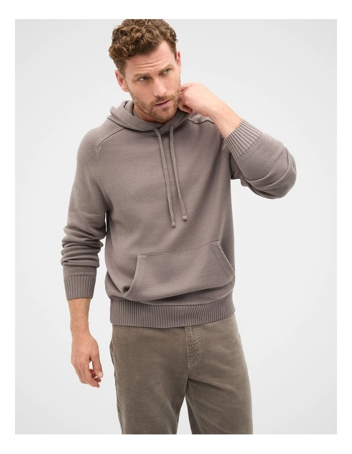Cotton Hoodie in Brown image 1