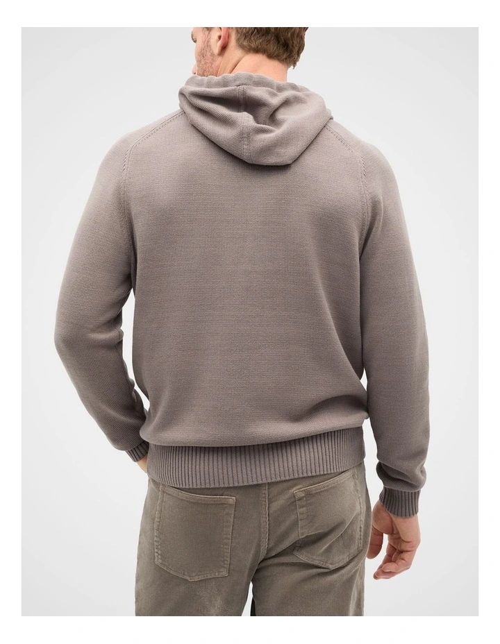 Cotton Hoodie in Brown image 2
