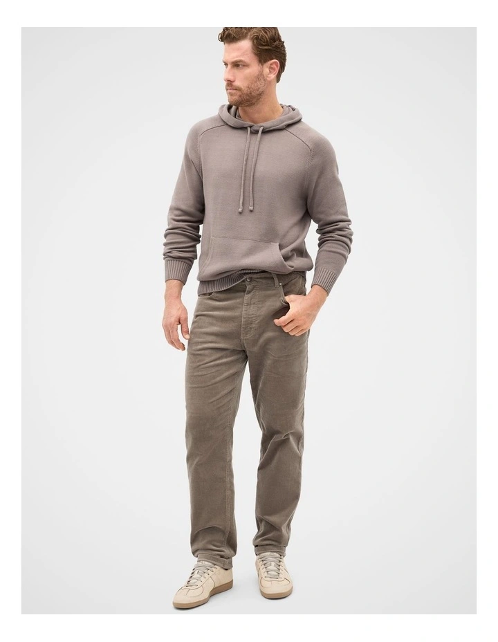 Cotton Hoodie in Brown image 4