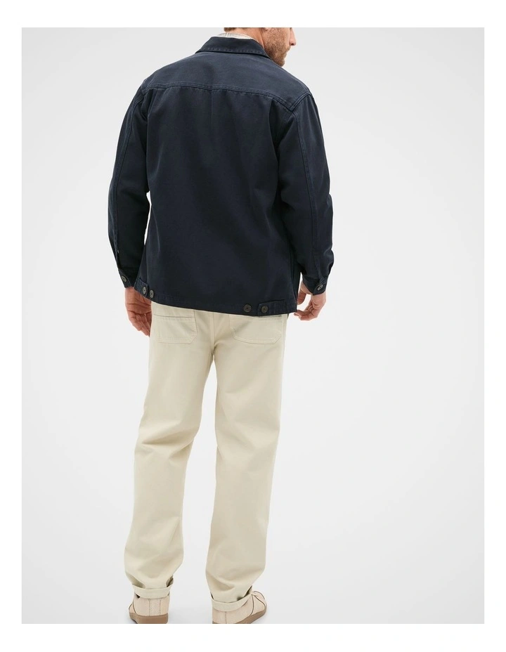 Twill Worker Jacket in Blue image 2