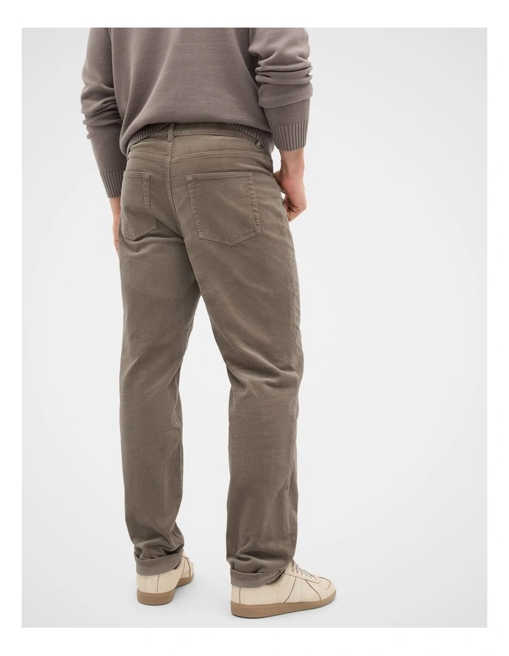 5 Pocket Cord Pants in Brown image 2