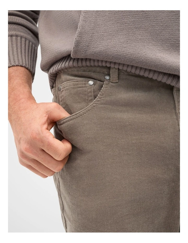 5 Pocket Cord Pants in Brown image 4