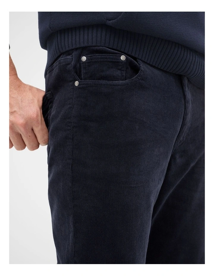 5 Pocket Cord Pants in Blue image 3