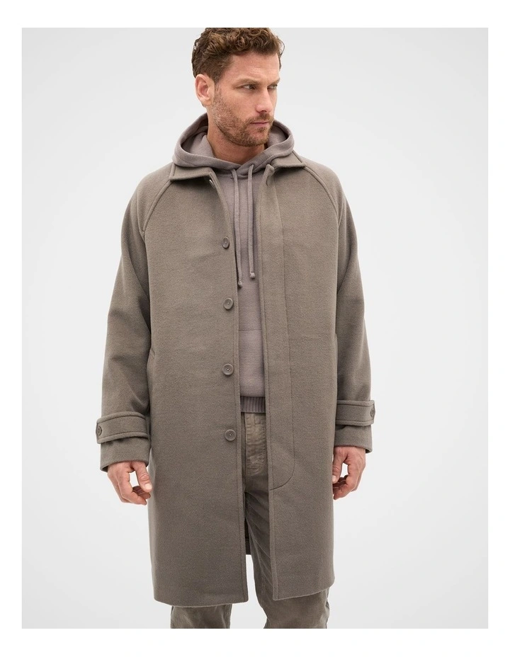 Wool Blend Coat in Brown image 1