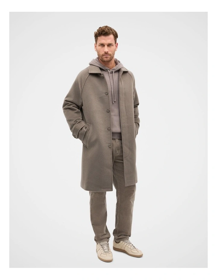 Wool Blend Coat in Brown image 3