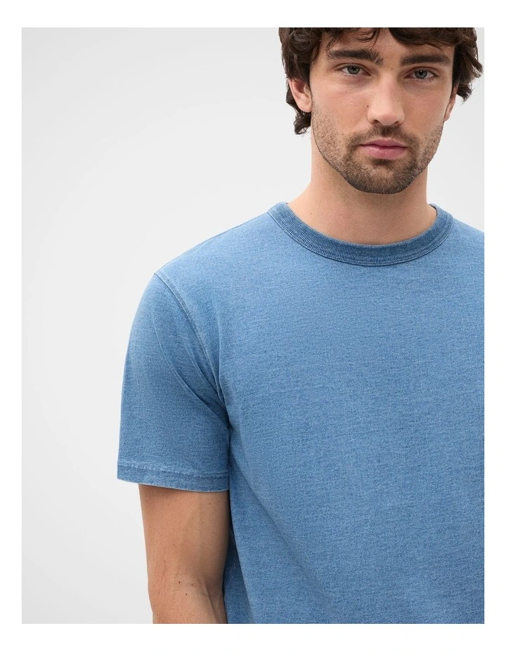 Indigo Crew Tee in Indigo image 4