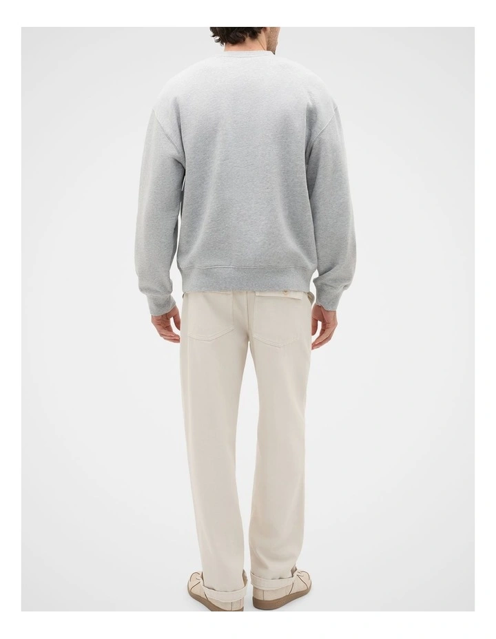 Logo Sweatshirt in Mid Grey Marle image 2