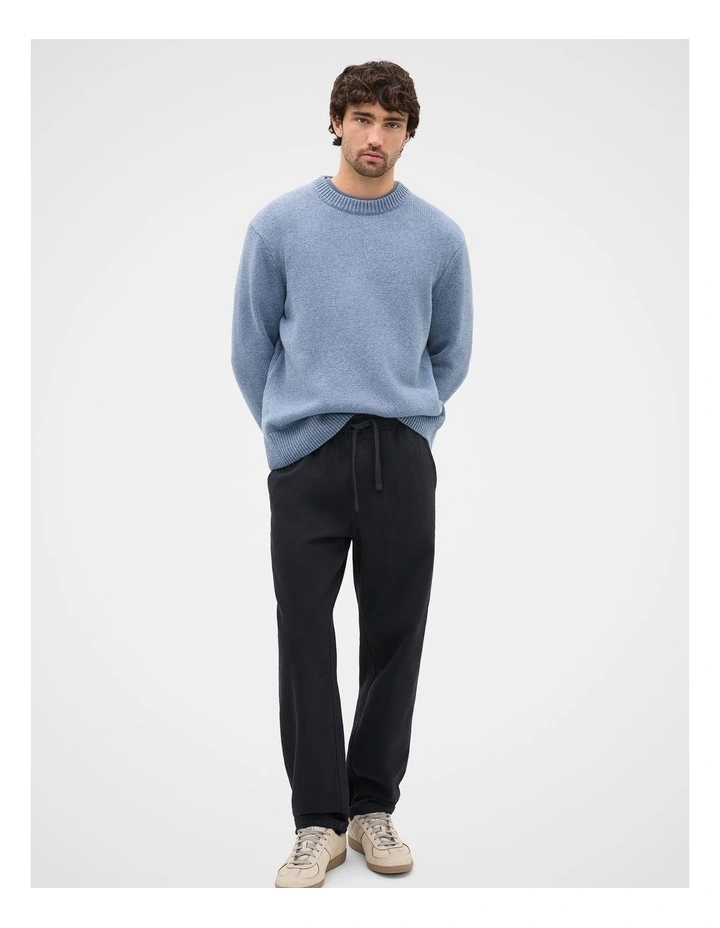 Wool Crew Sweatshirt in Harbour Blue image 3