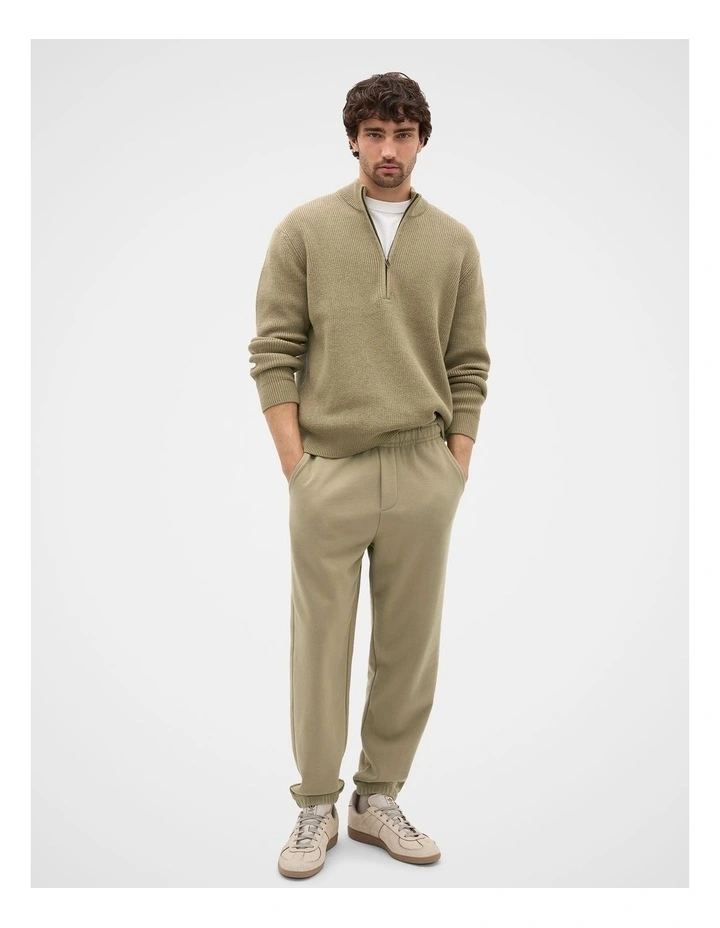 1/4 Zip Knit in Putty image 3