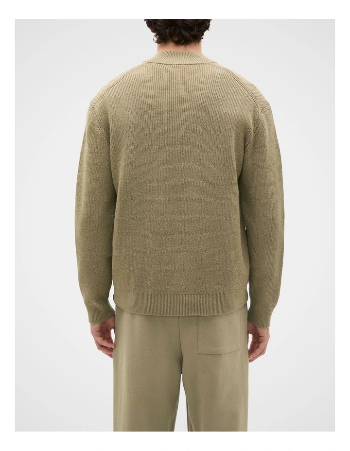 1/4 Zip Knit in Putty image 4