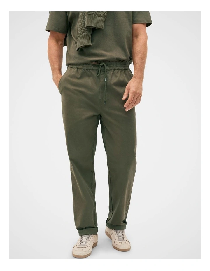 Drawstring Twill Pant image 2