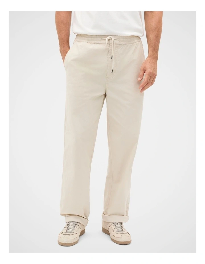 Drawstring Twill Pant image 1