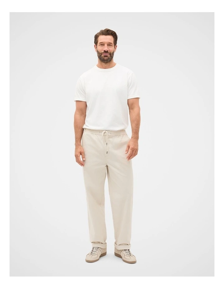 Drawstring Twill Pant image 3